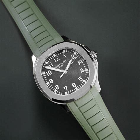 patek philippe aquanaut green rubber strap price|patek philippe aquanaut price list.